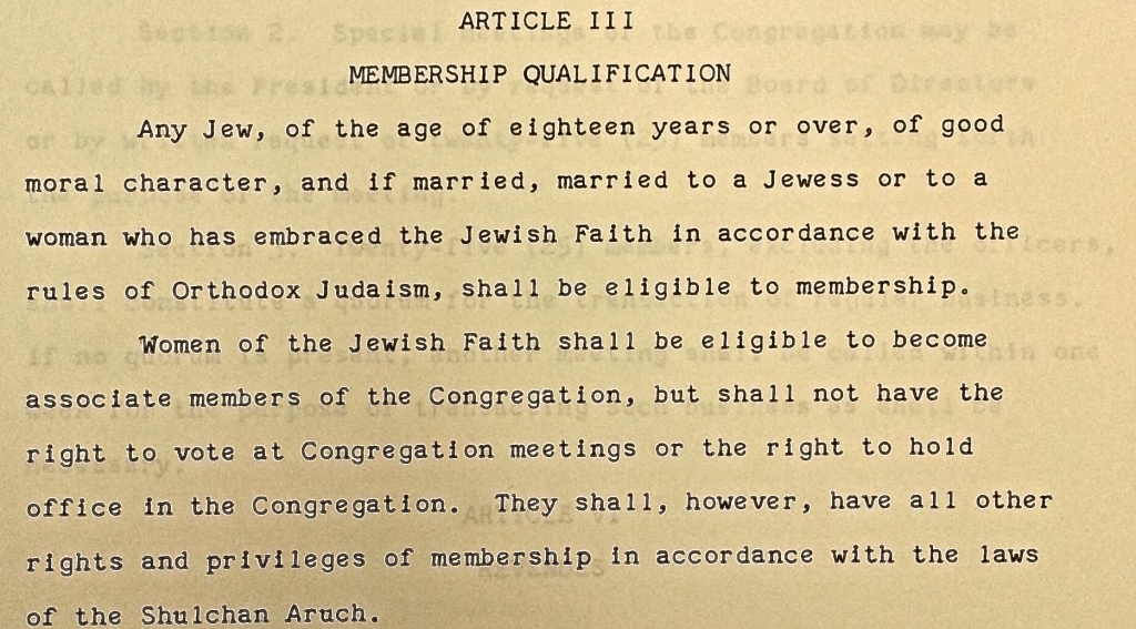 excerpt from BCMH constitution, 1921. 