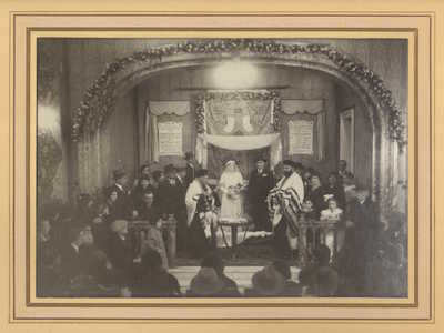 Photographs from the wedding of Flora Alcheck to Albert Saltiel