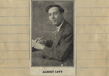 Sephardic cultural activist and writer Albert D. Levy, in a photo from one of his scrapbooks. 