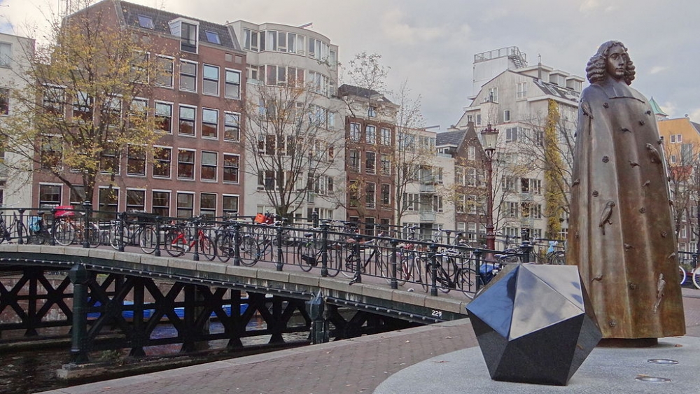 Statue of Benedict (Baruch) Spinoza in Amsterdam. Photograph by Serge Ottaviani via Creative Commons.