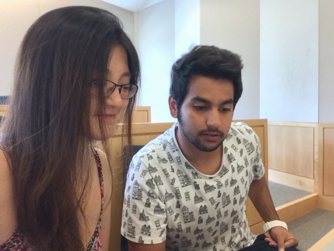 Dawn Yang studies Hebrew at Middlebury College's intensive summer session.