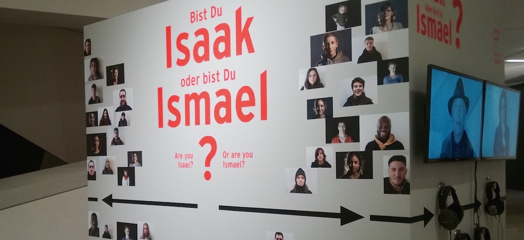 In the videos at this station, participants explain in their native languages whether they are Isaac or Ishmael.