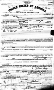 Albert Levy's naturalization papers