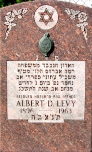 Albert Levy's tombstone