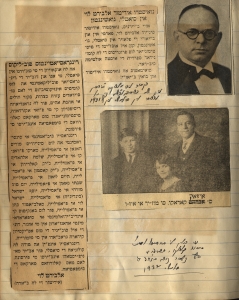 Scrapbook page devoted to Levy's 1931-1932 visit to Seattle