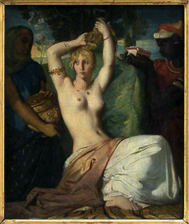 Painting of Esther beautifying herself