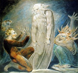 William Blake's painting of Saul summoning the ghost of the prophet Samuel