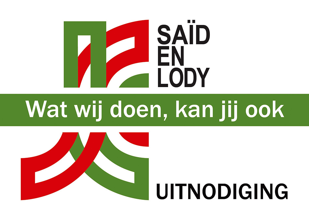 Top of a poster reading "Saïd en Lody," alongside a green and red "JC" and a green bar reading "Wat wij doen, kan jij ook"
