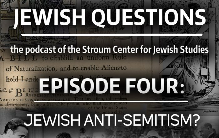 Collage for episode 4 for the "Jewish Questions" podcast