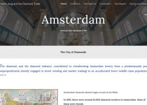 Screencap of website homepage with "Amsterdam" in its top banner