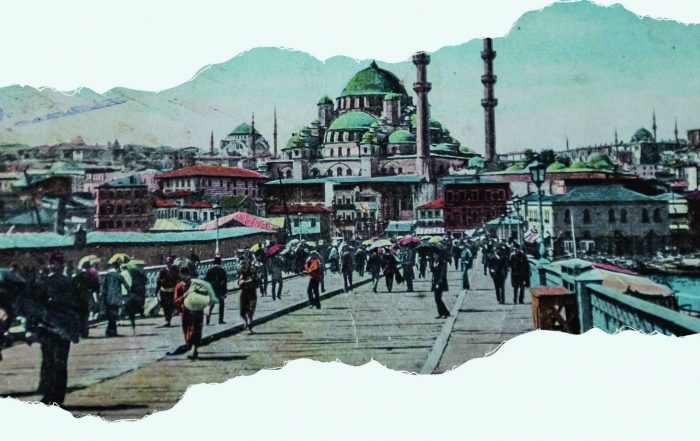 Postcard of Ottoman cityscape.