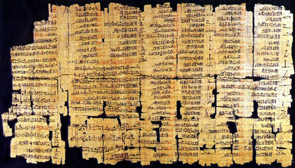 Ancient text on ancient parchment paper