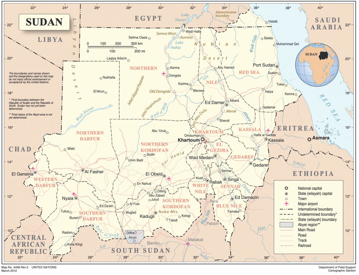 The Sudan Israel Normalization Process A Tactical Move But A Strategic   Sudan Map 2012 United Nations 1200x919 