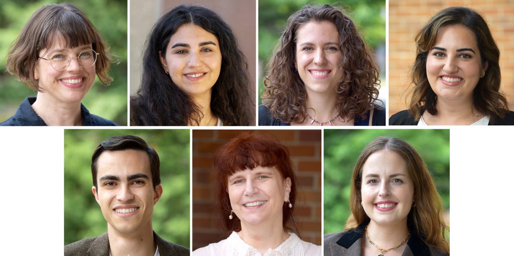Collage of graduate fellows in Jewish Studies, 2023-24