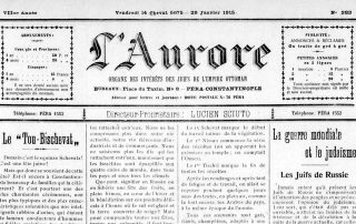 Front page of newspaper with banner: "L'Aurore"