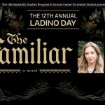 Banner showing "12th Annual Ladino Day," "The Familiar" book title, and a photo of Leigh Bardugo