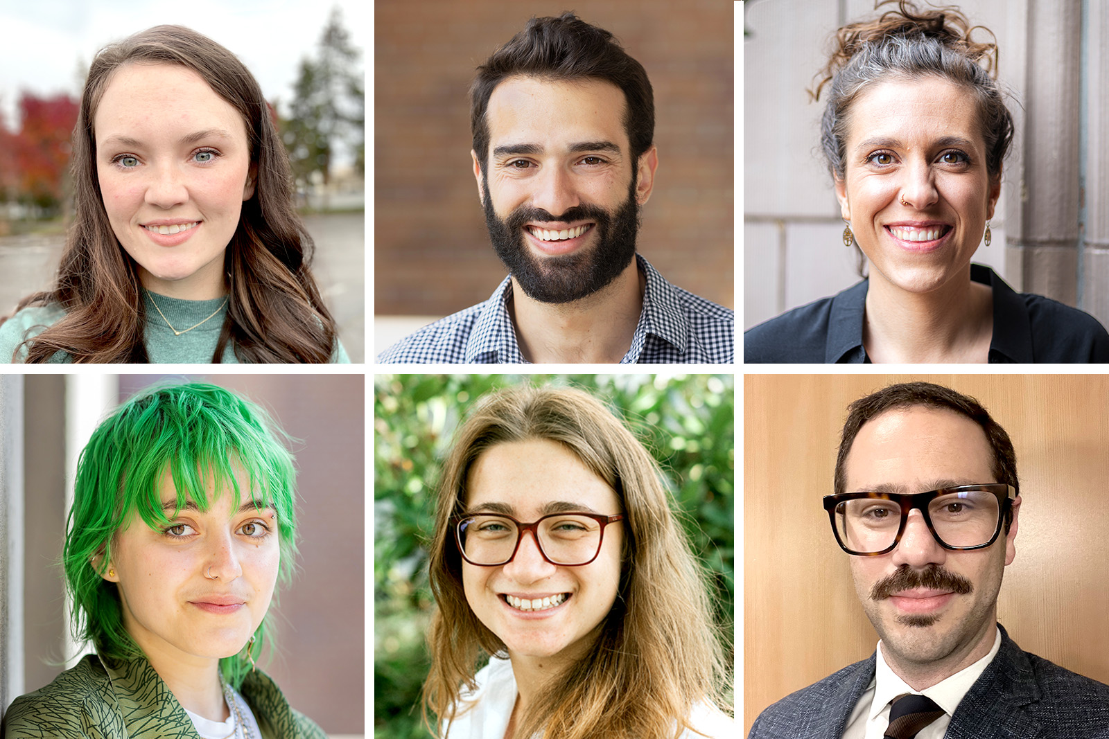 Collage of 2024-2025 graduate fellows in Jewish Studies