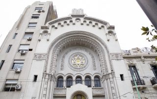 Exterior walls of Synagogue of the Israelite Argentine Congregation in Buenos Aires, Argentina.