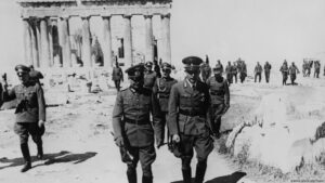 Nazi officers on the Acropolis in Athens